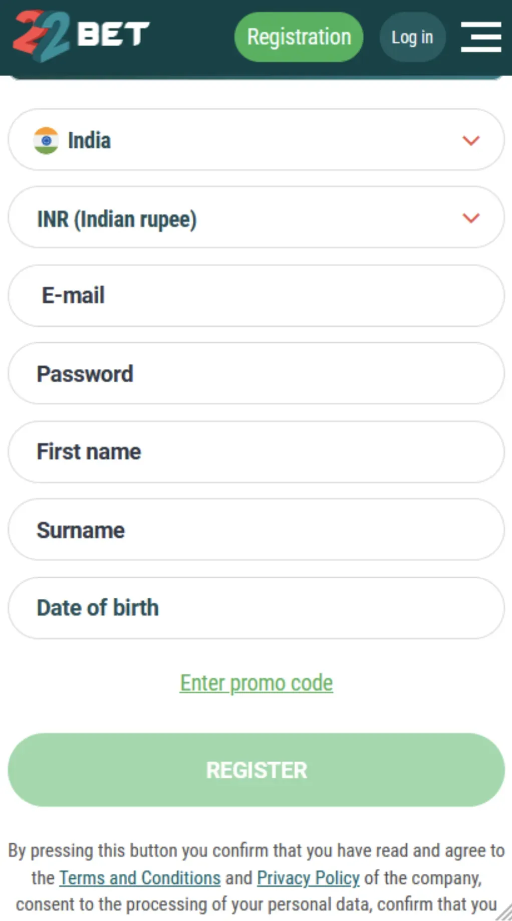 sign up